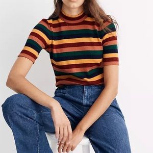 Madewell ribbed mock neck top